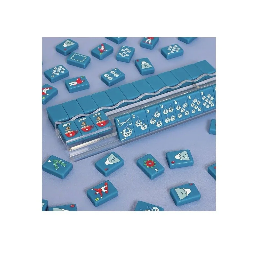American Mahjong Tile Set with Carrying Bag and Accessories, 160 Acrylic Engrave